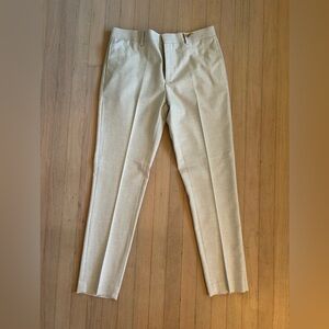 River Island Men's Cream Dress Pants